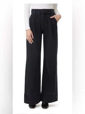 Habitual High Rise pleated Palazzo jeans size 27 NWT washed black